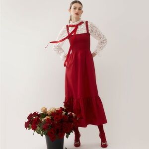 Hill House Anjuli in Victorian Red Cotton XXS
